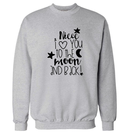 Niece I love you to the moon and back Adult's unisex grey sweater 2XL