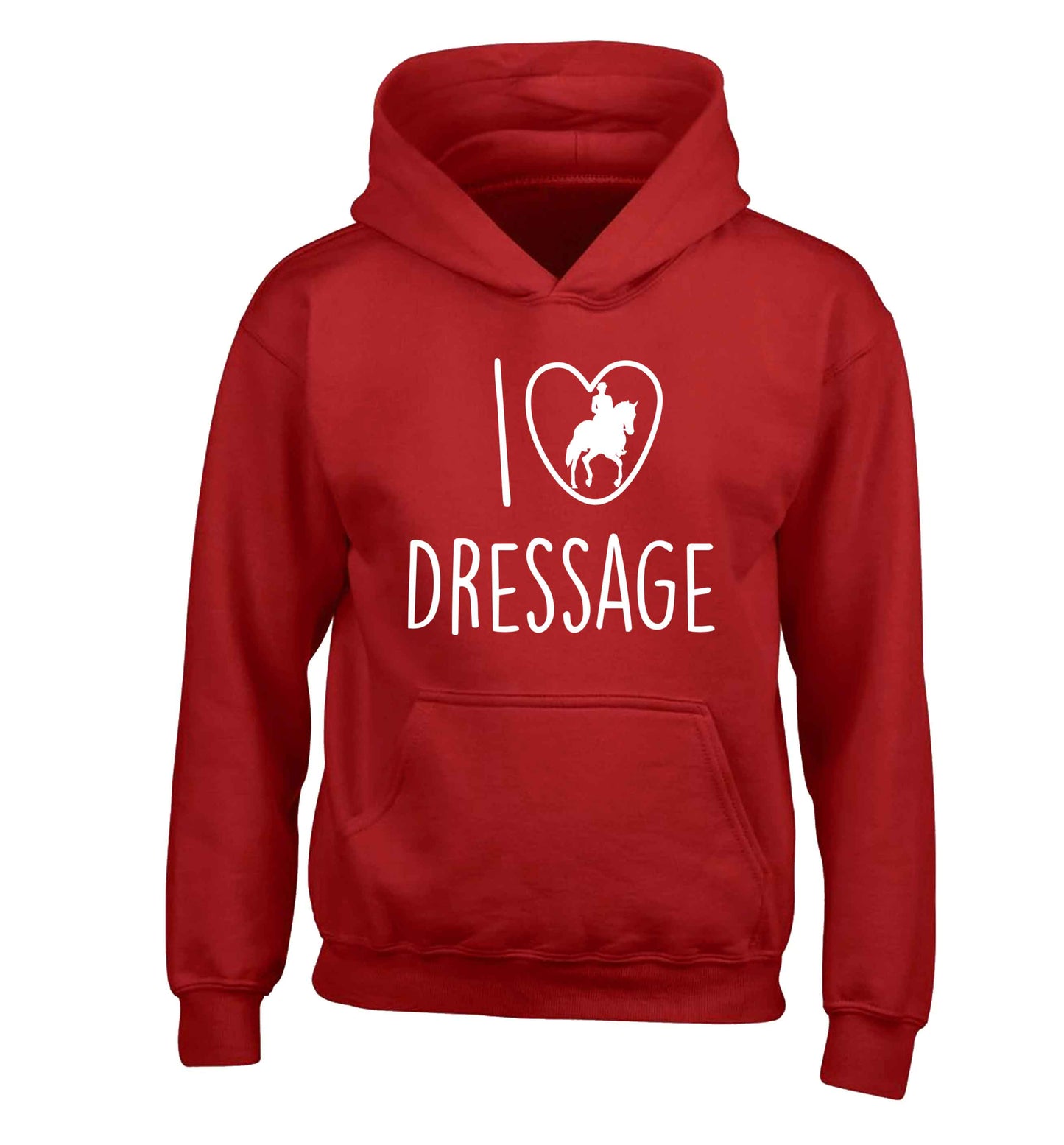 I love dressage children's red hoodie 12-13 Years