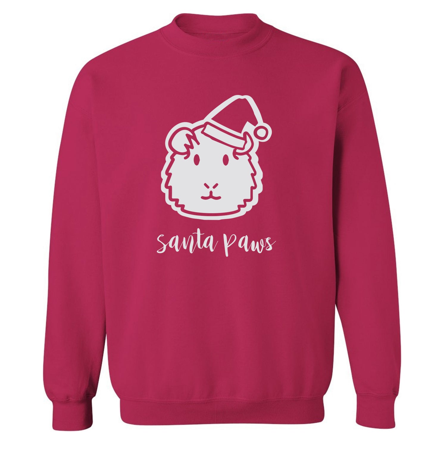 Guinea pig Santa Paws Adult's unisex pink sweater XL