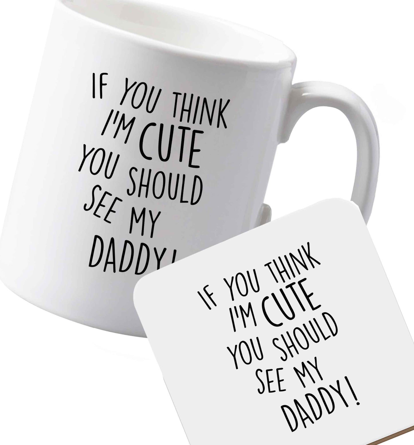 10 oz Ceramic mug and coaster Favourite Type Pan Pancake both sides