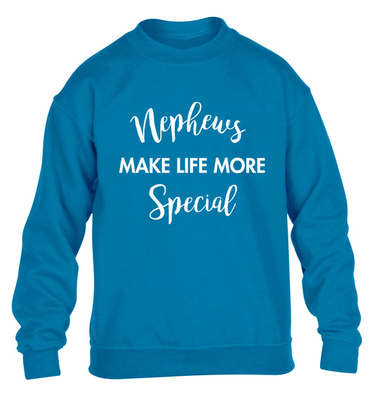 Nephews make life more special children's blue sweater 12-14 Years