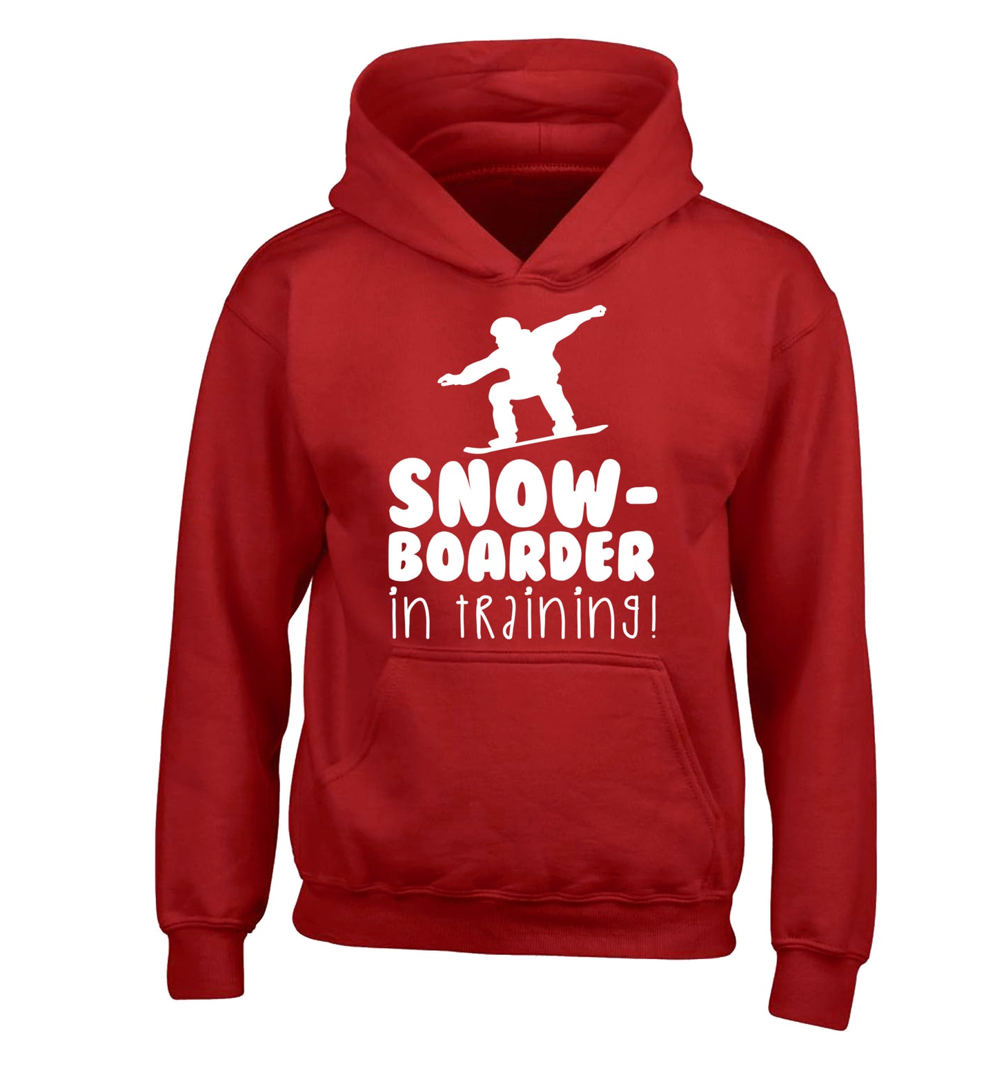 Snowboarder in training children's red hoodie 12-14 Years