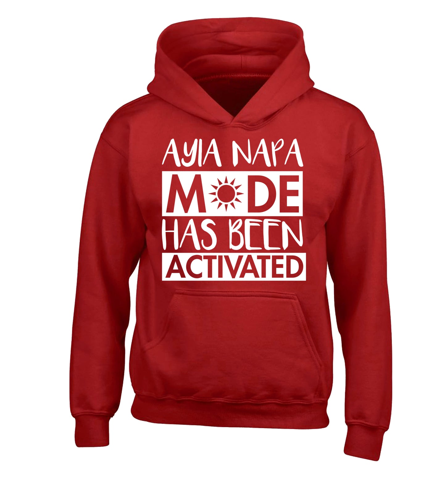 Aiya Napa mode has been activated children's red hoodie 12-14 Years