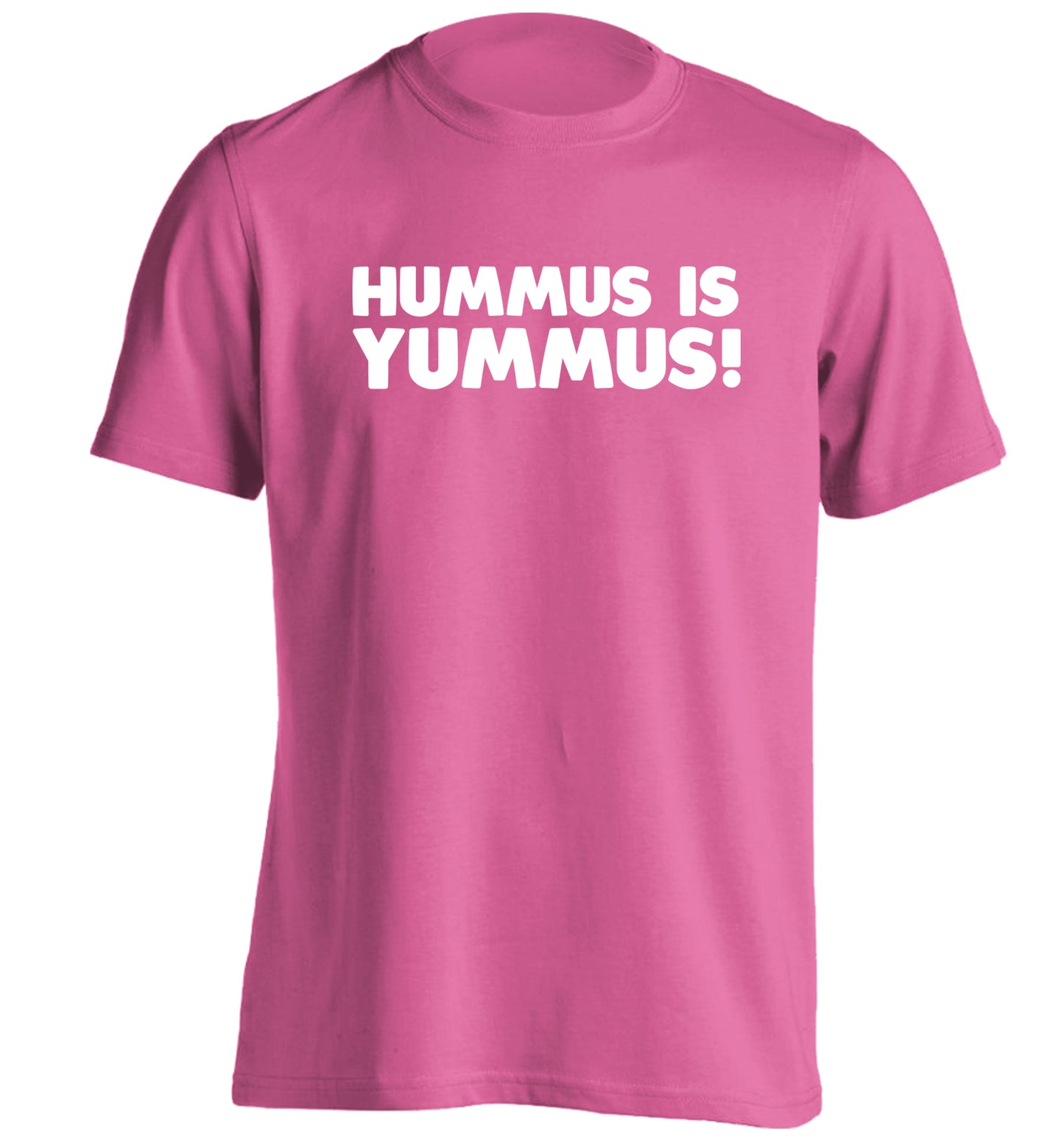 Hummus is Yummus adults unisex pink Tshirt 2XL