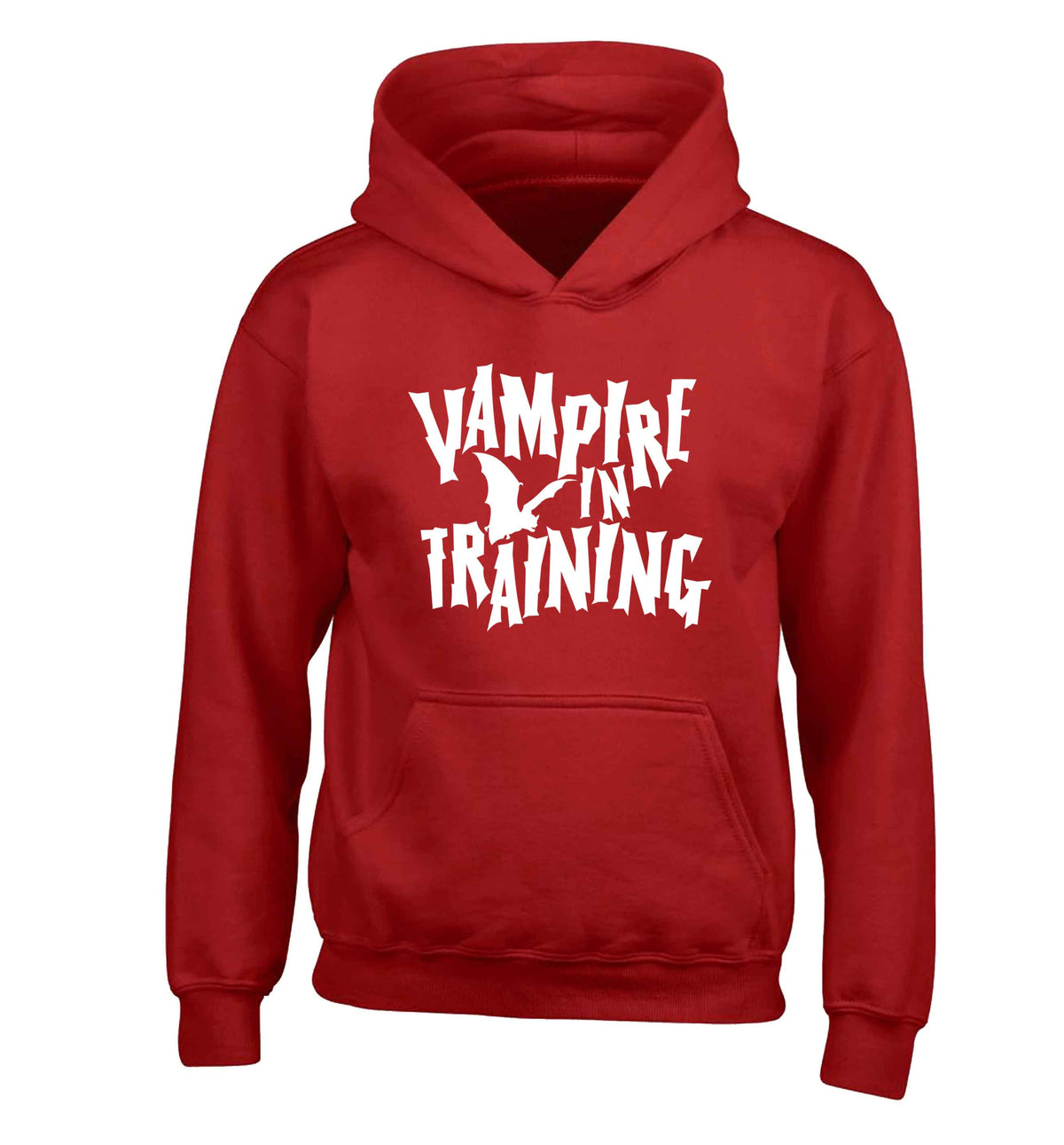Vampire in training children's red hoodie 12-13 Years