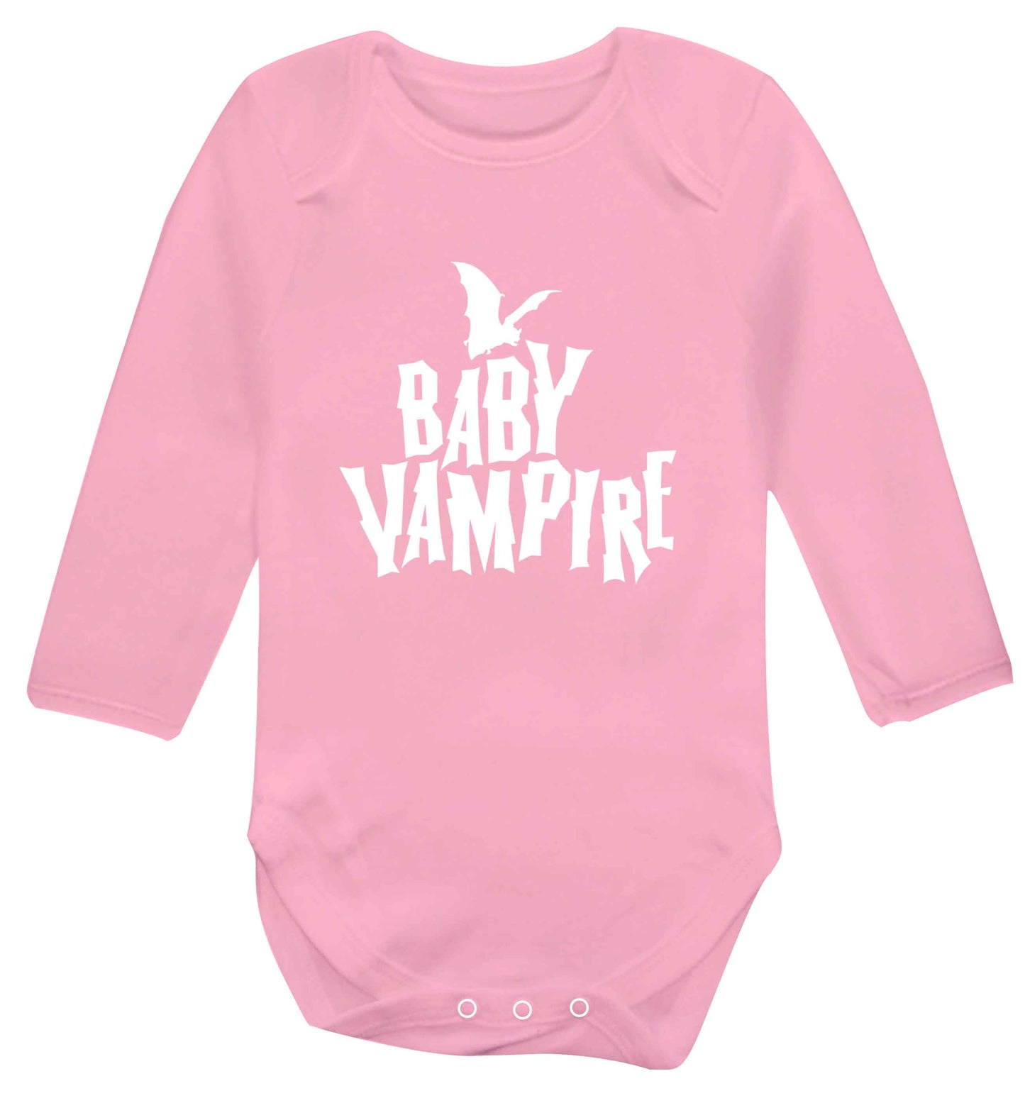 Baby vampire baby vest long sleeved pale pink 6-12 months