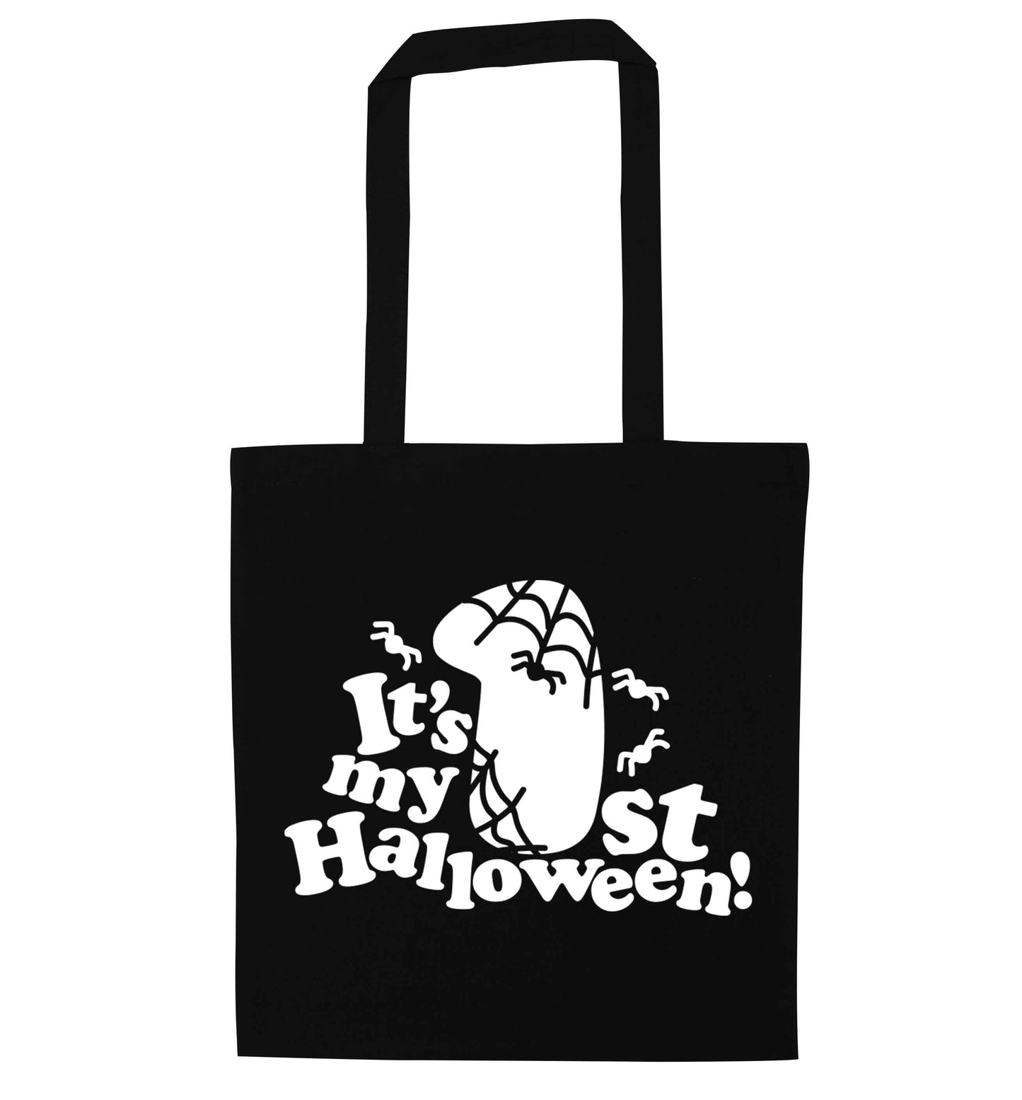 My 1st Halloween Pumpkin black tote bag