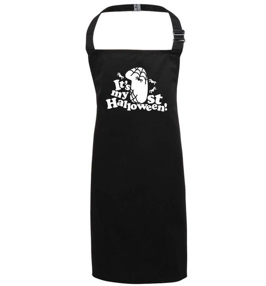 My 1st Halloween Pumpkin black apron 7-10 years