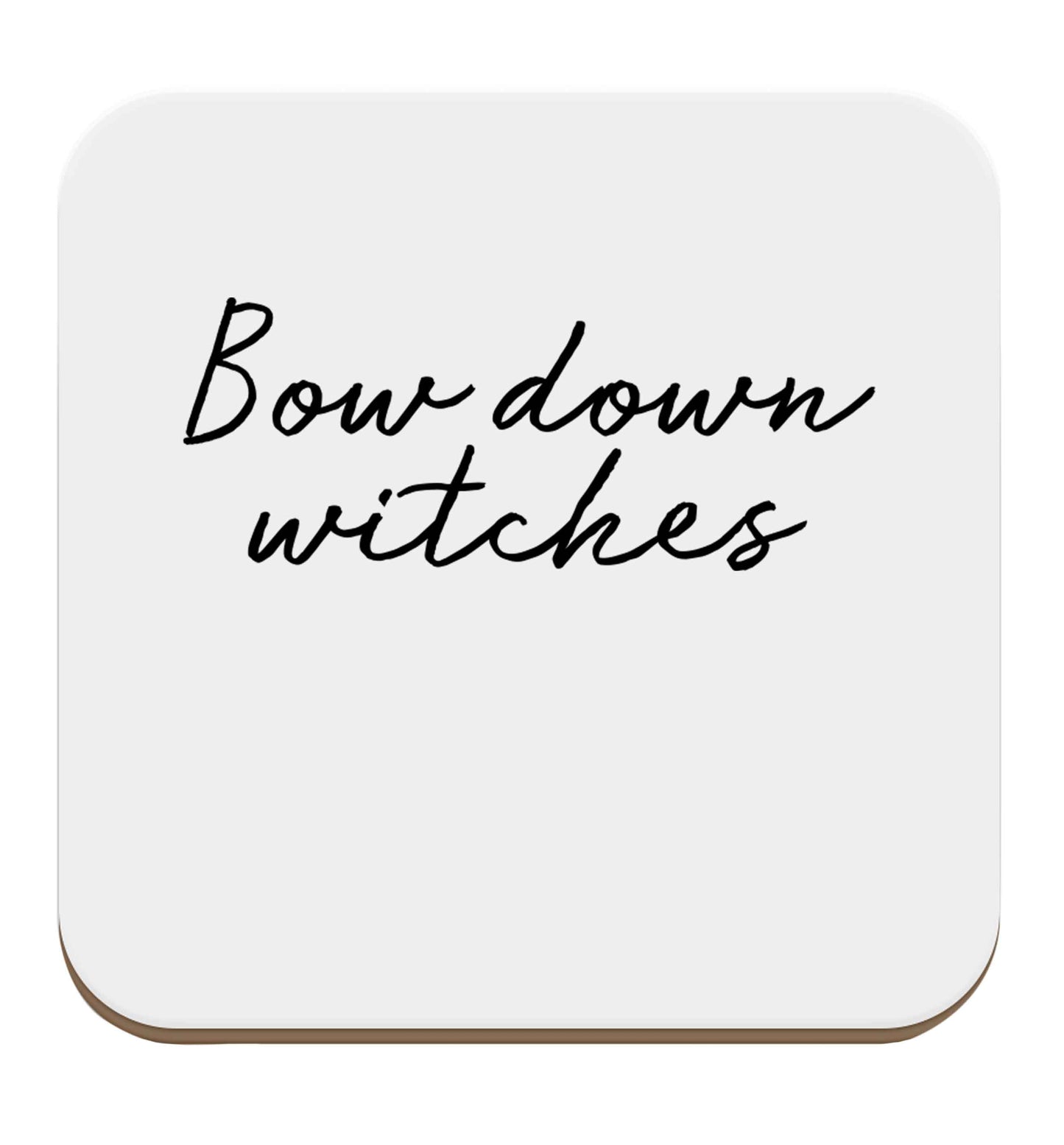 Bow down witches set of four coasters