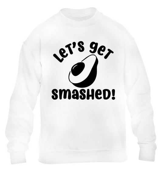 Let's get smashed children's white sweater 12-14 Years