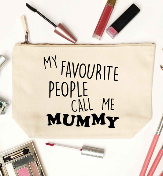 My favourite people call me mummy natural makeup bag