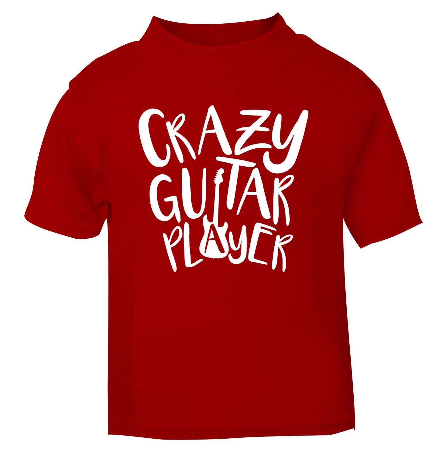 Crazy guitar player red Baby Toddler Tshirt 2 Years