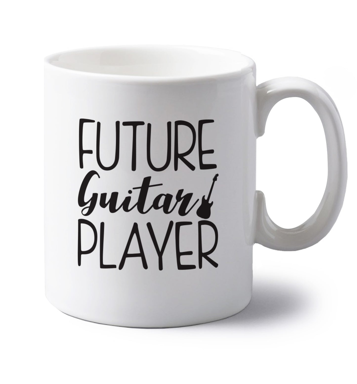 Future guitar player left handed white ceramic mug