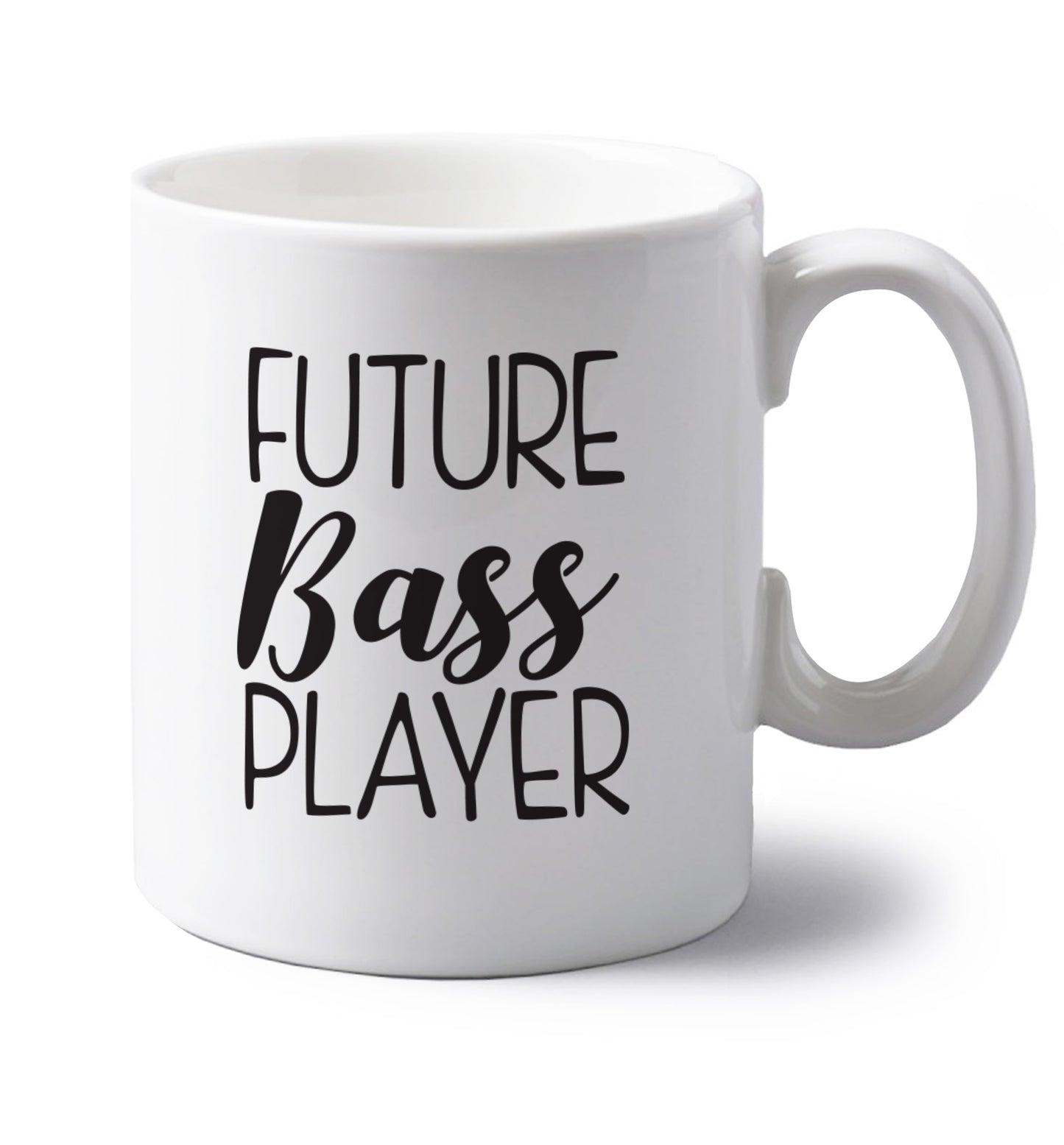 Future bass player left handed white ceramic mug