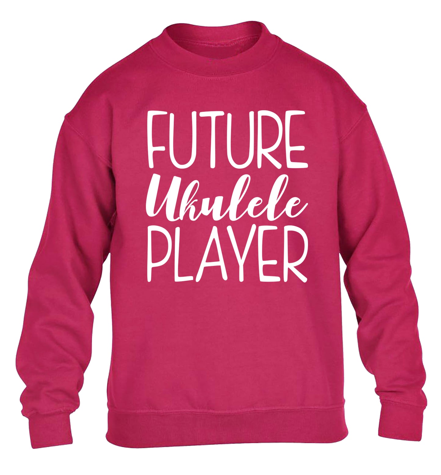 Future ukulele player children's pink sweater 12-14 Years