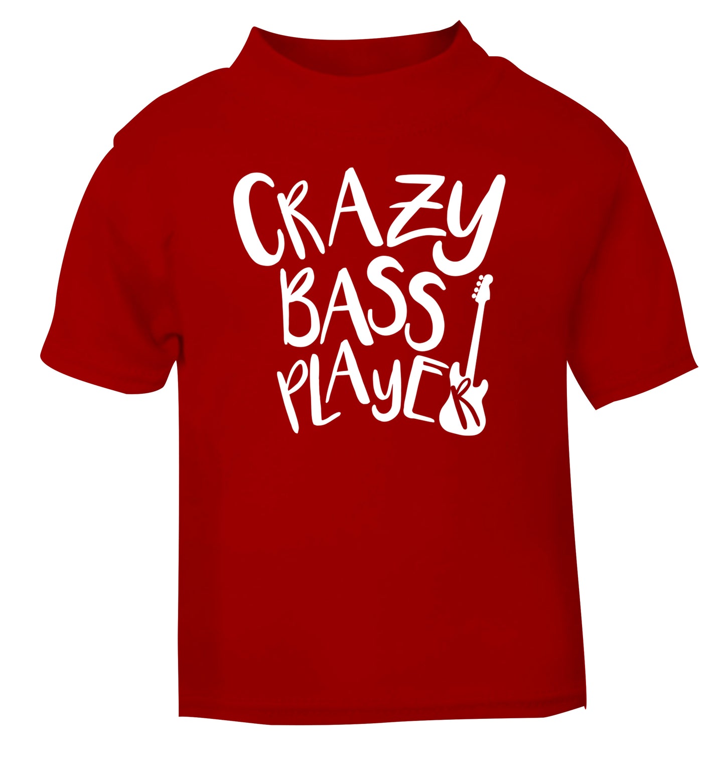 Crazy bass player red Baby Toddler Tshirt 2 Years