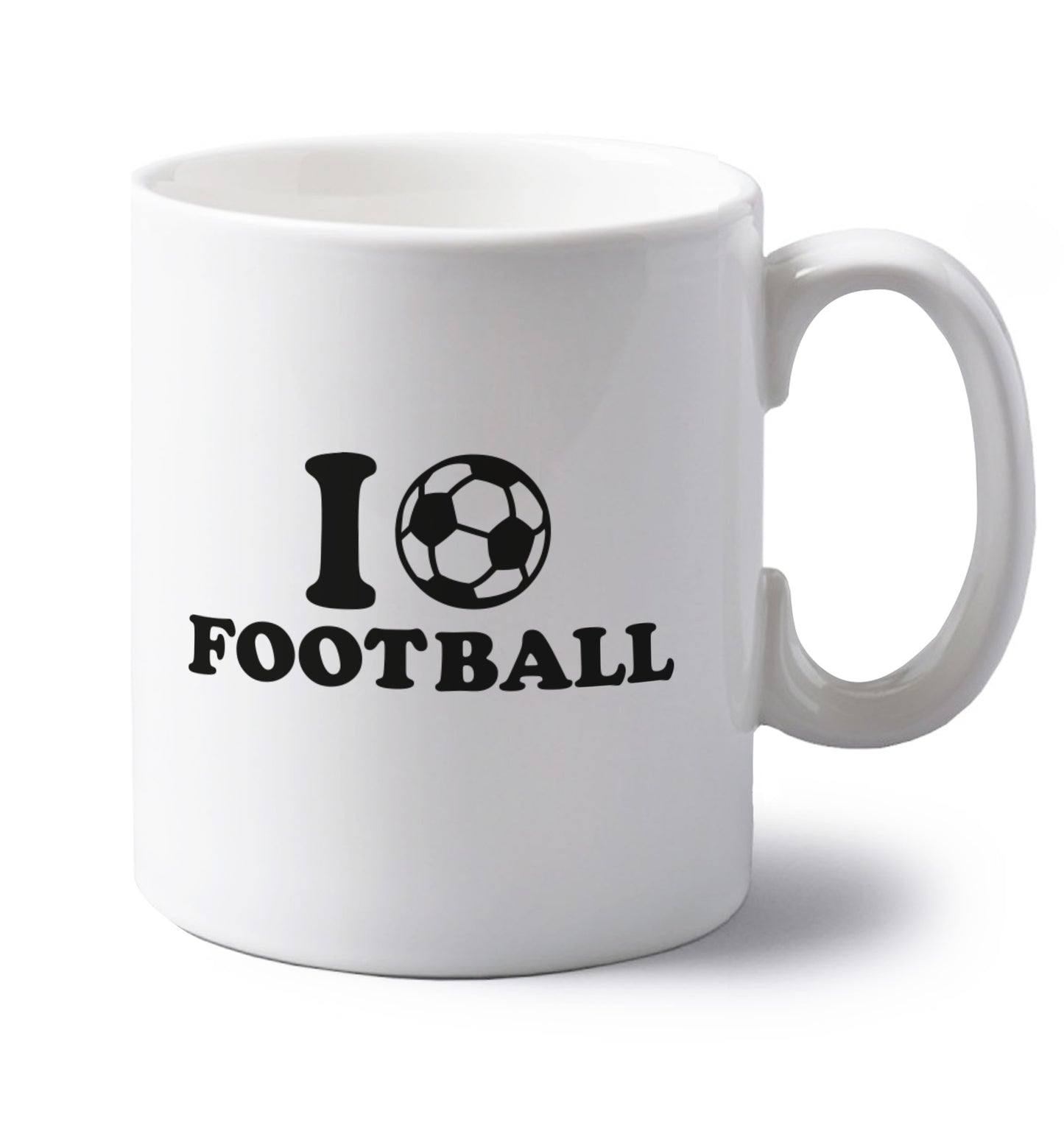 I love football left handed white ceramic mug