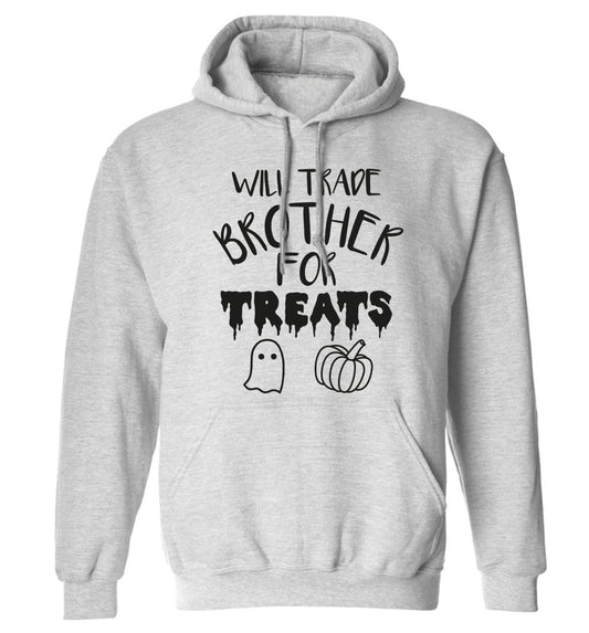 Will trade brother for sweets adults unisex grey hoodie 2XL