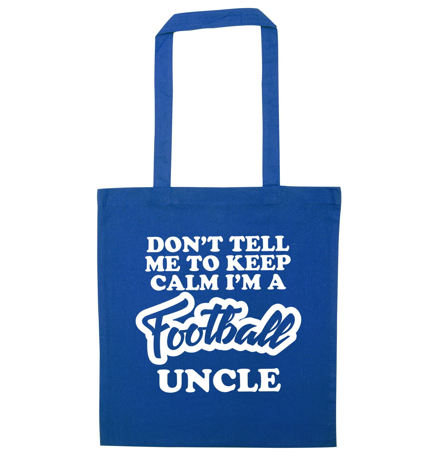 Worlds most amazing football uncle blue tote bag