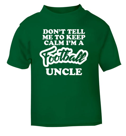 Worlds most amazing football uncle green Baby Toddler Tshirt 2 Years