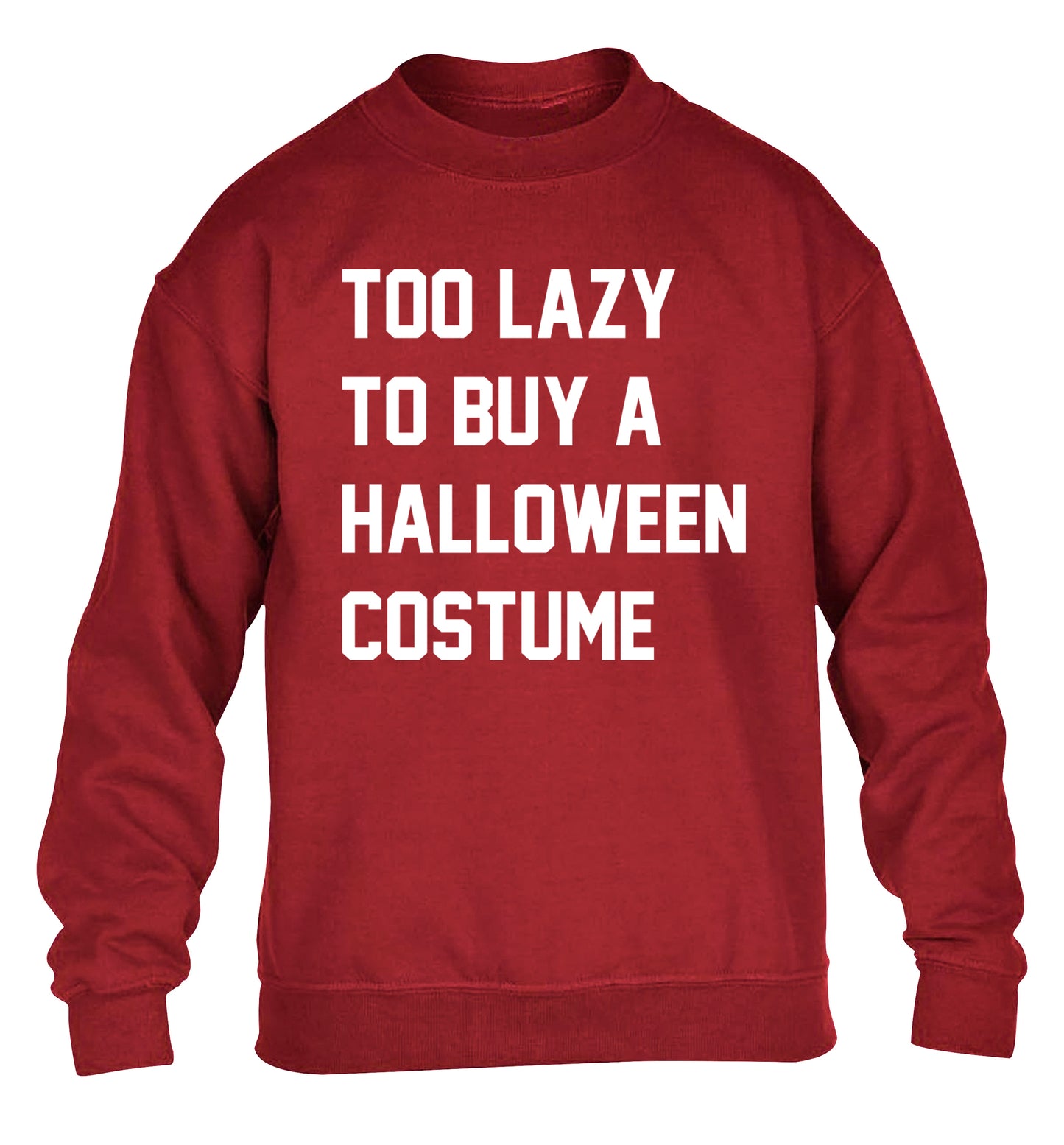 Too lazy to buy a halloween costume children's grey sweater 12-14 Years