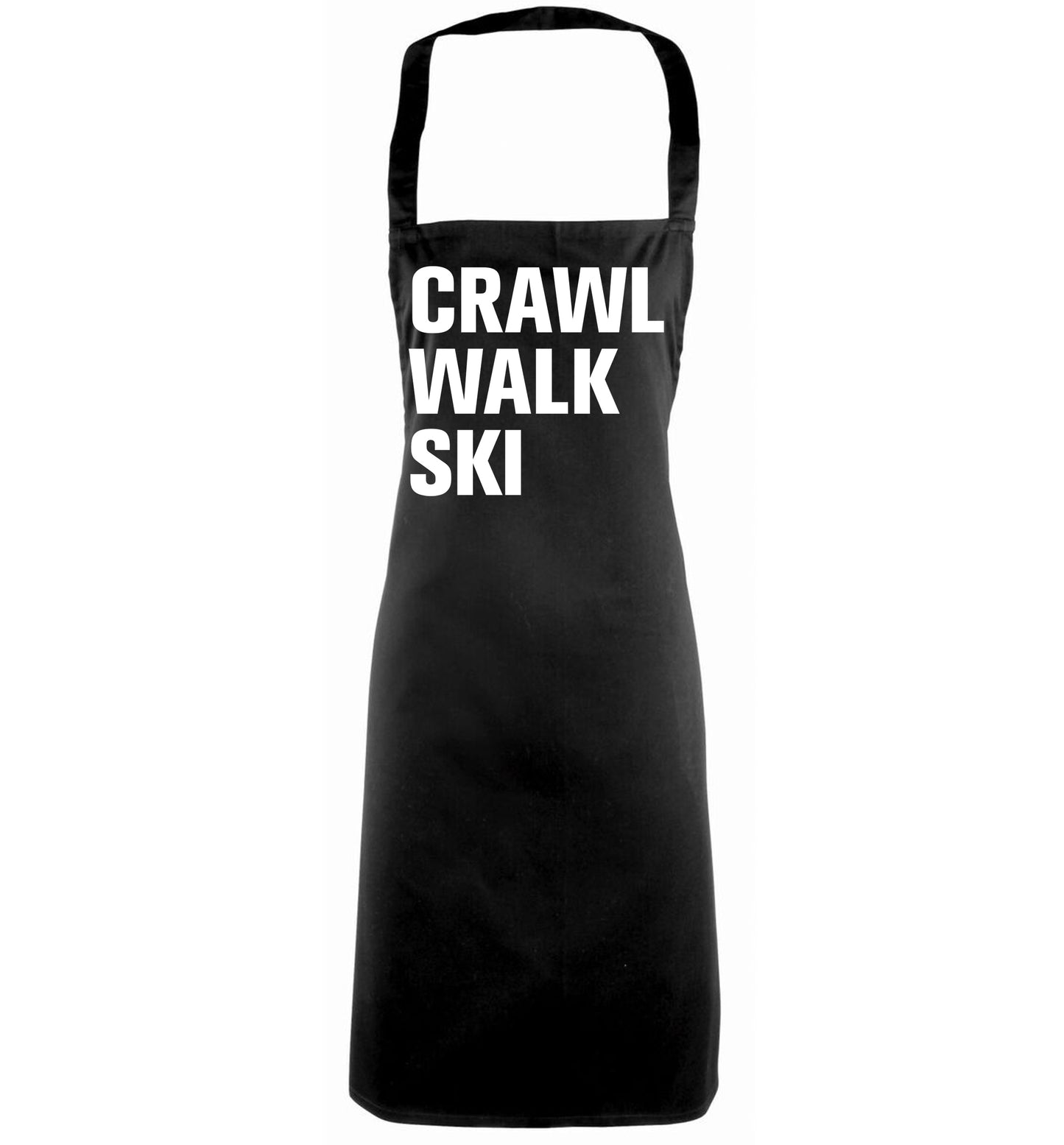 Crawl walk ski black apron