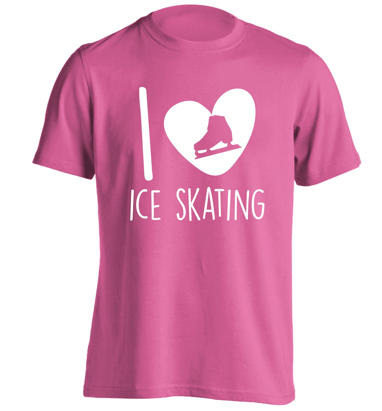 I love ice skating adults unisexpink Tshirt 2XL
