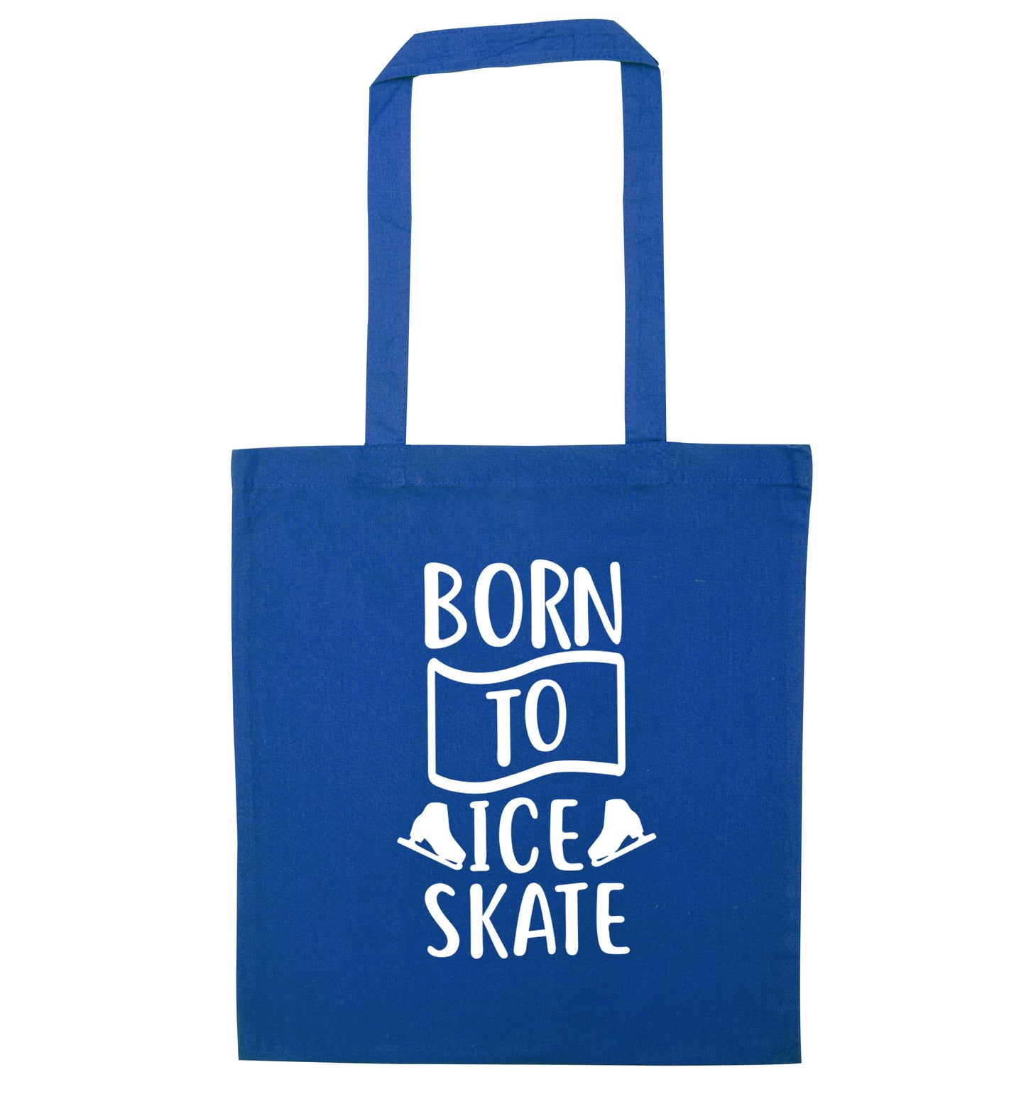 I ice skate because I like it not because I'm good at it blue tote bag