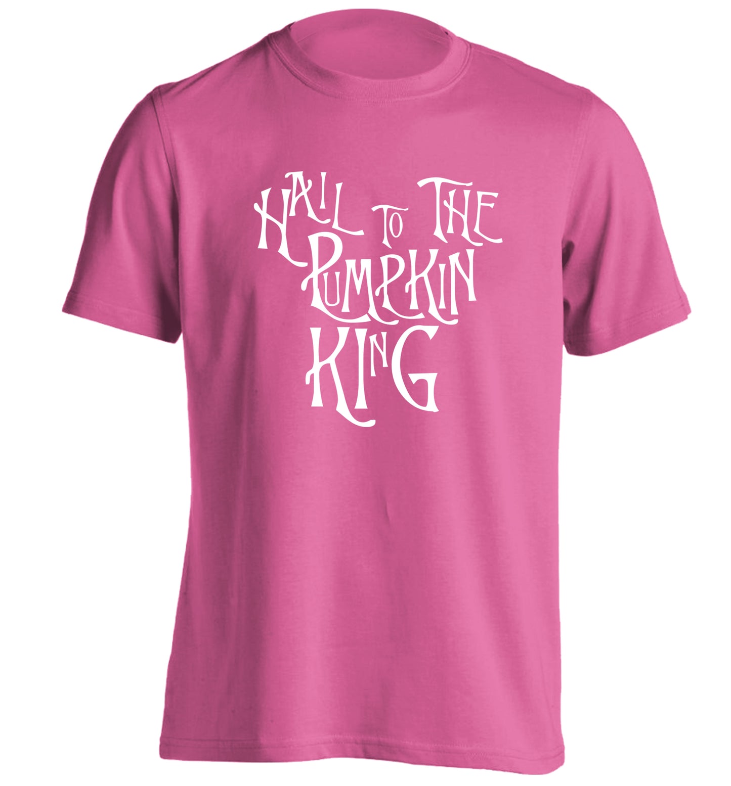 Hail to the pumpkin king adults unisex pink Tshirt 2XL