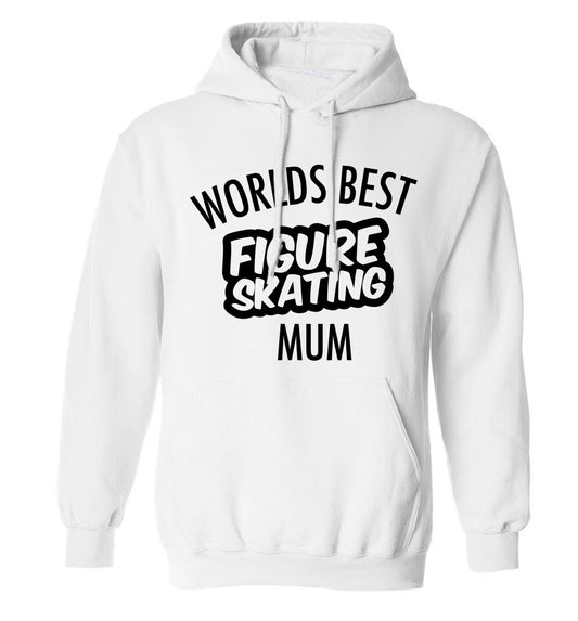 Worlds best figure skating mum adults unisexwhite hoodie 2XL
