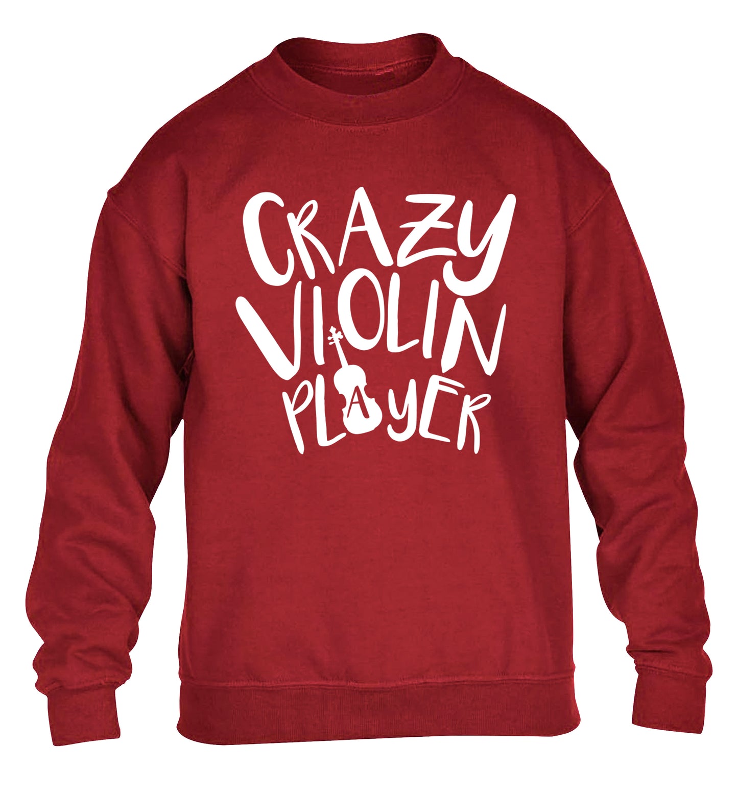 Crazy Violin Player children's grey sweater 12-13 Years