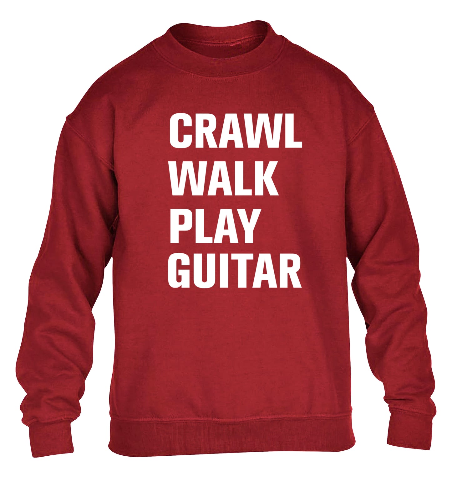Crawl walk play guitar children's grey sweater 12-13 Years