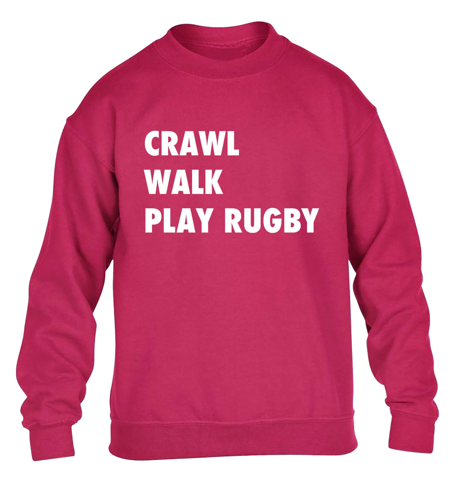 Eat, sleep, play rugby children's pink sweater 12-13 Years