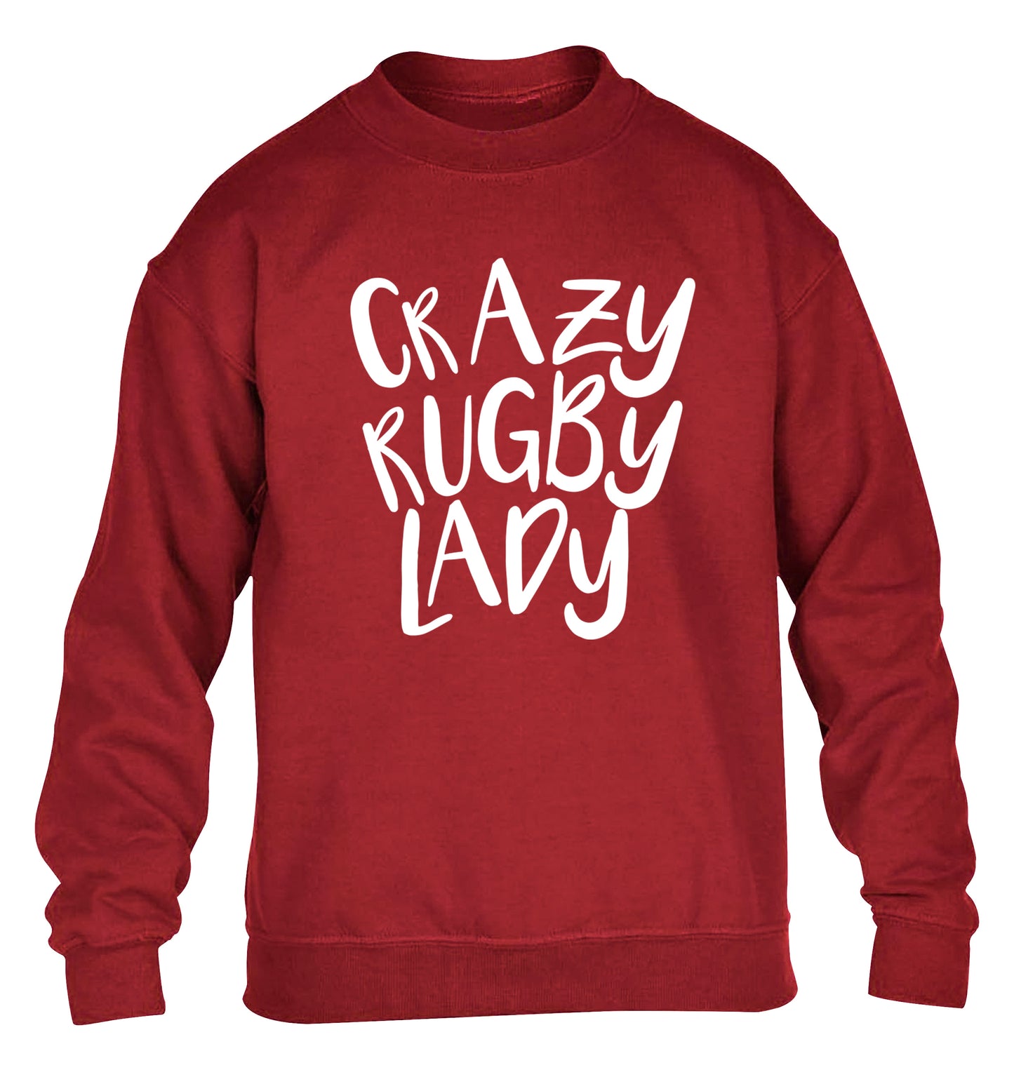 Crazy rugby lady children's grey sweater 12-13 Years