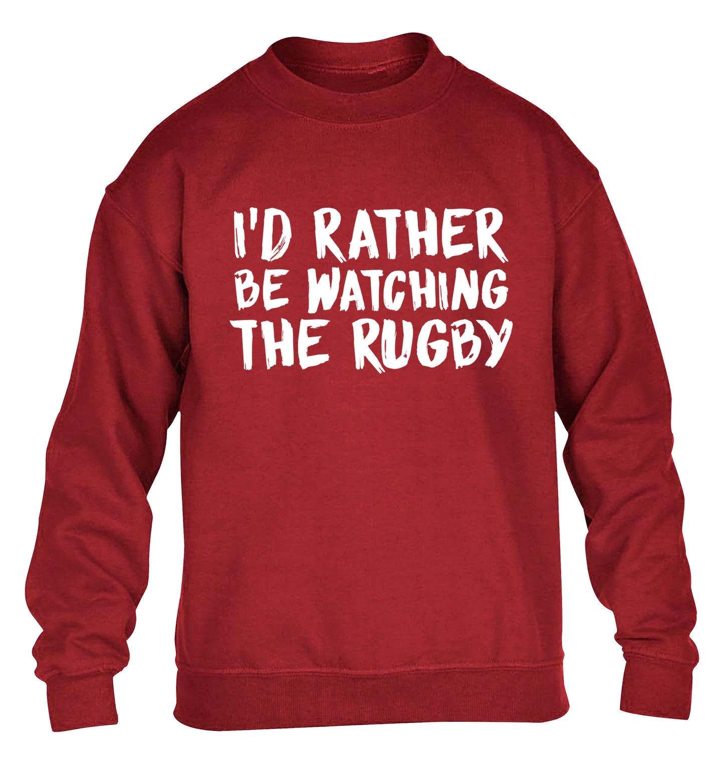 I'd rather be watching the rugby children's grey sweater 12-13 Years