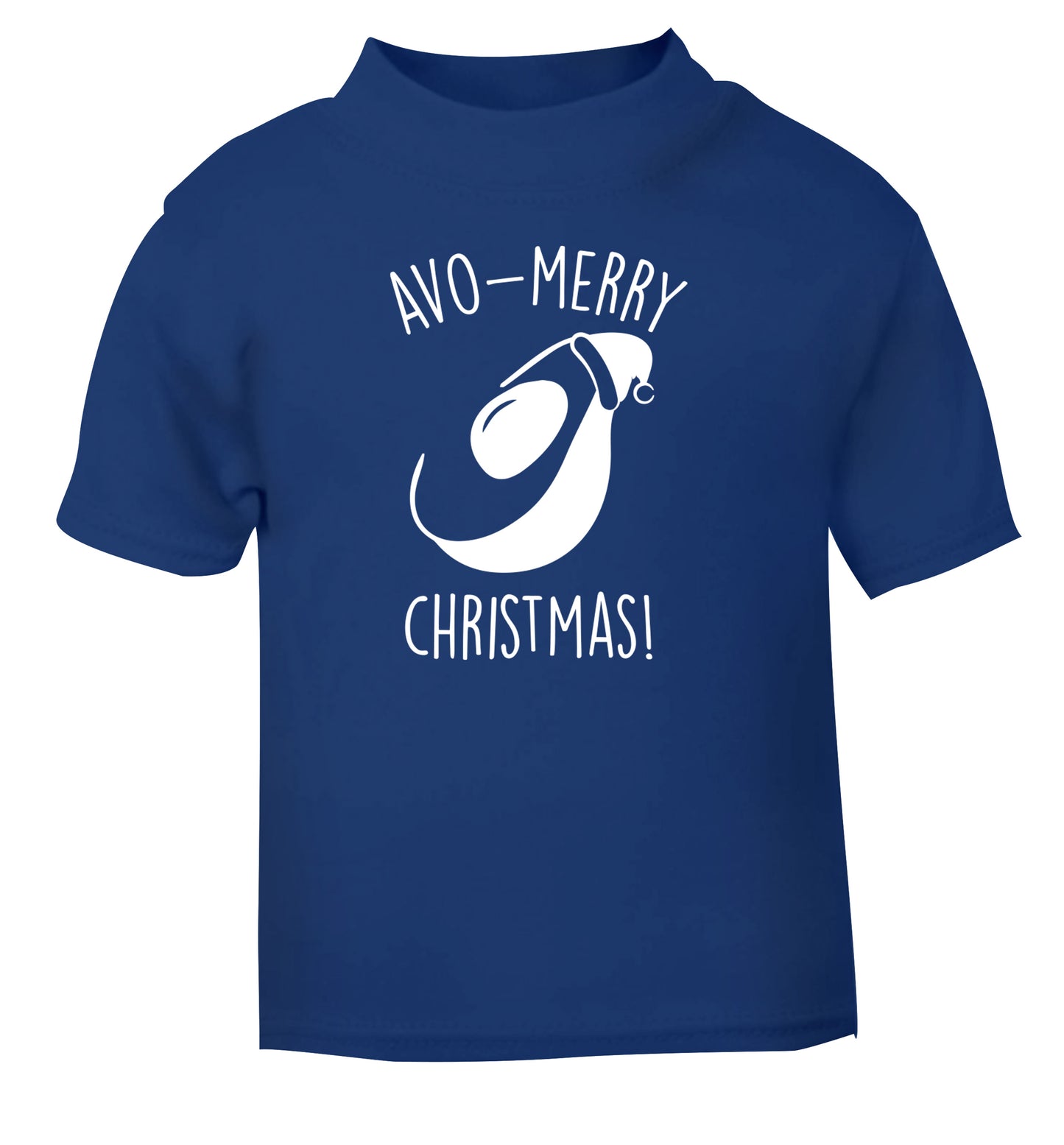 Avo-Merry Christmas blue Baby Toddler Tshirt 2 Years