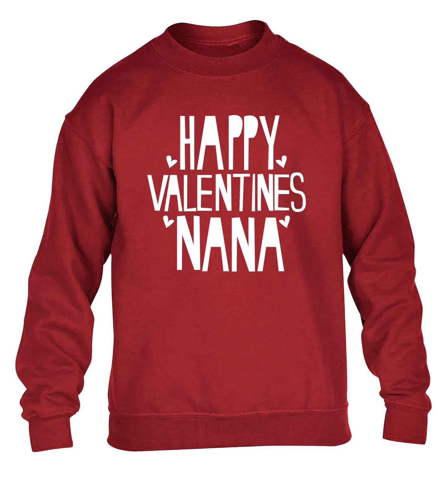Happy valentines nana children's grey sweater 12-13 Years