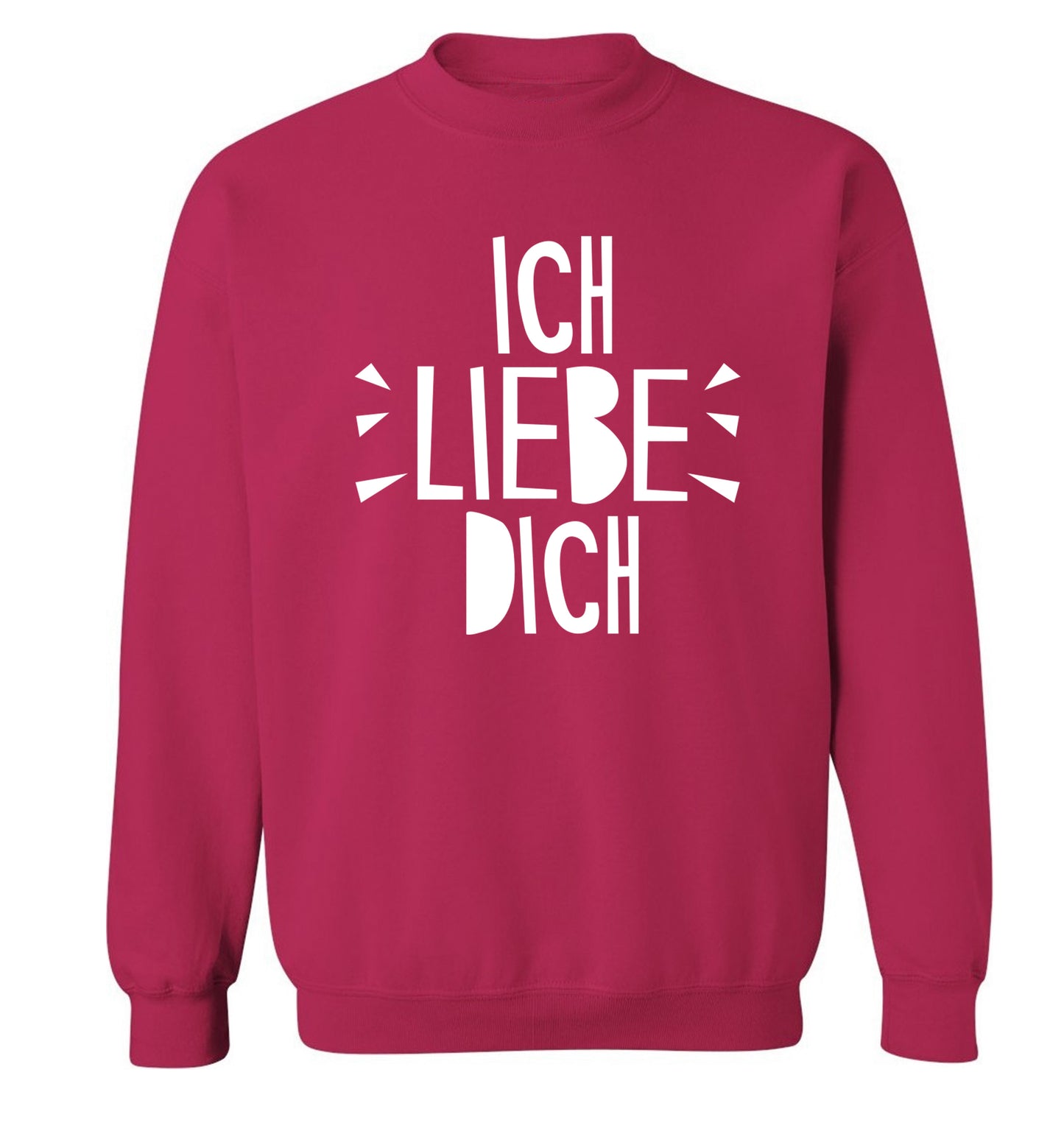 Ich liebe dich - I love you Adult's unisex pink Sweater 2XL