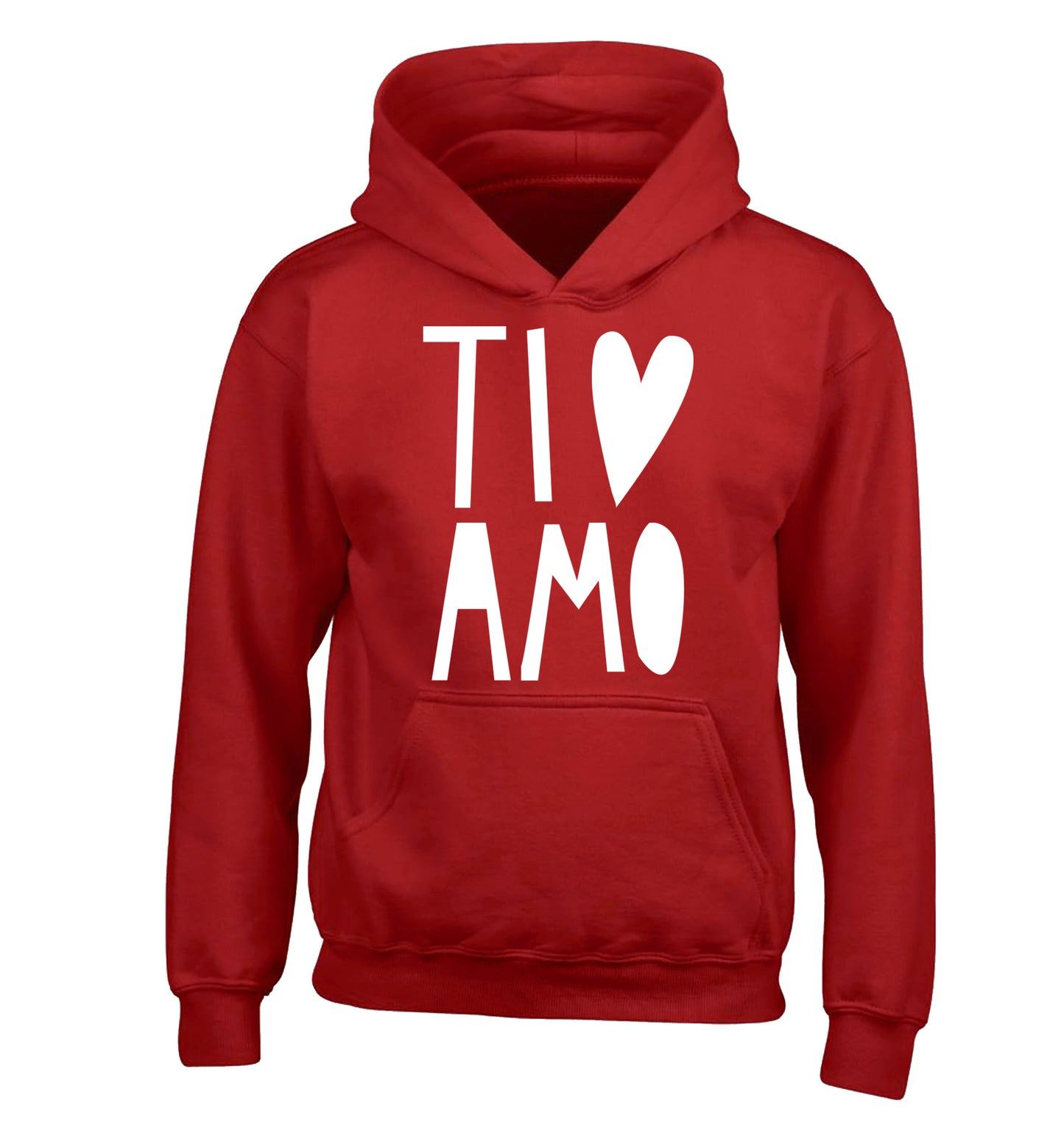 Ti amo - I love you children's red hoodie 12-13 Years