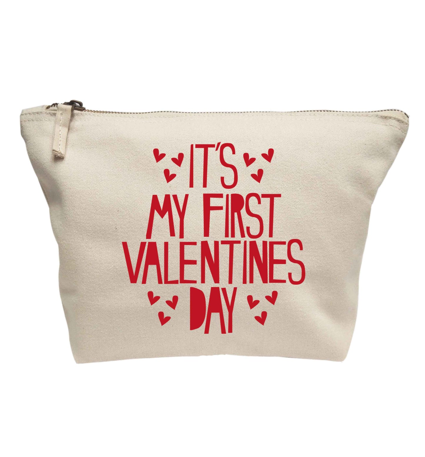 Hearts It's my First Valentine's Day | Makeup / wash bag