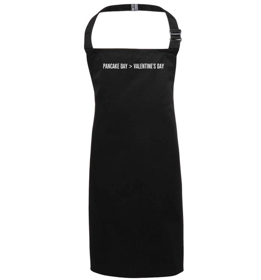Pancake day > valentines day black apron 7-10 years