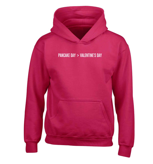 Pancake day > valentines day children's pink hoodie 12-13 Years