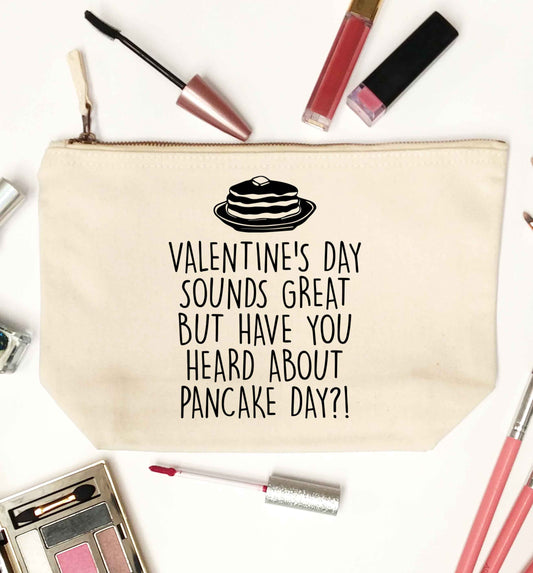 Valentine's day sounds great but have you heard about pancake day?! natural makeup bag