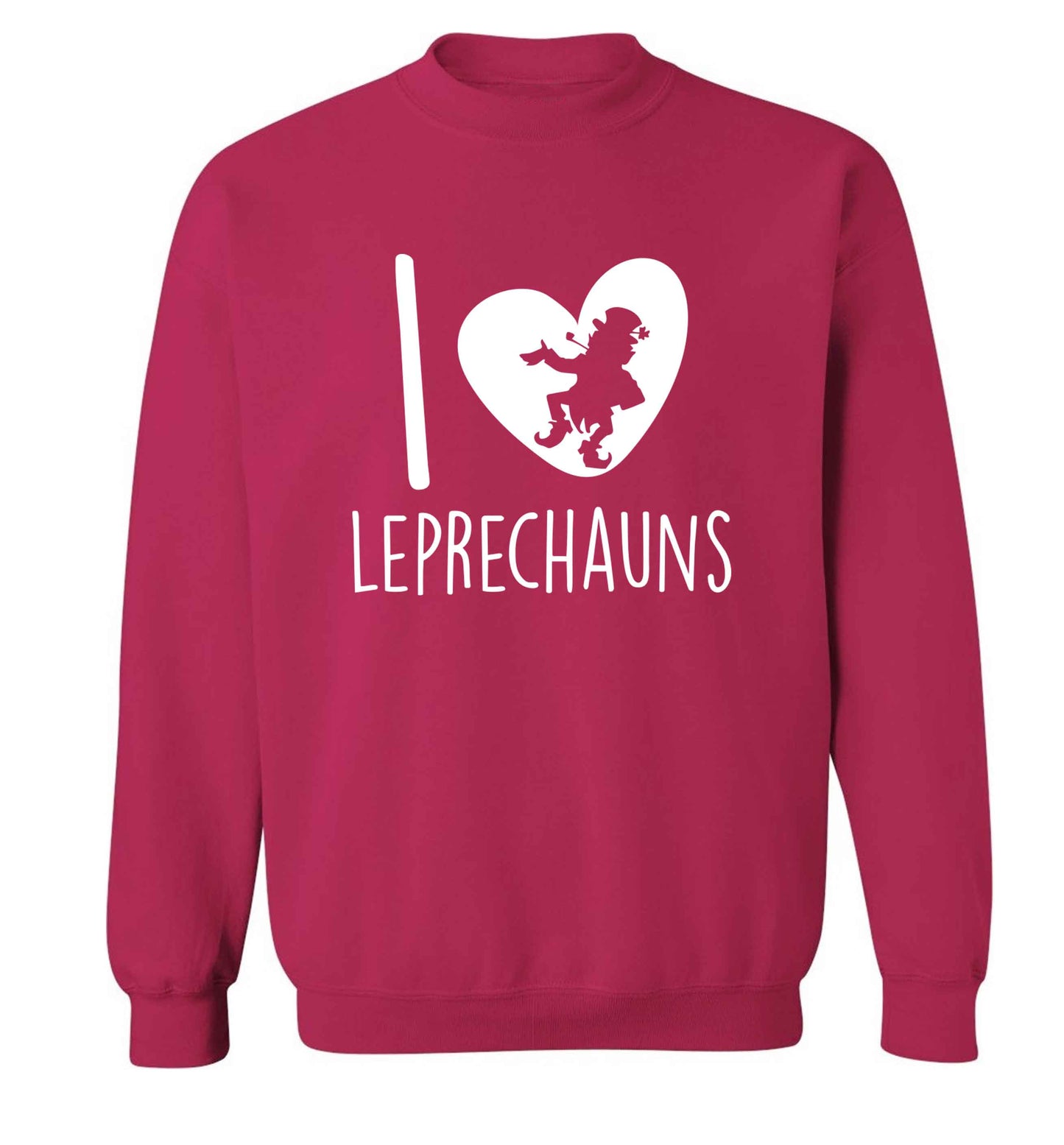 I love leprechauns adult's unisex pink sweater 2XL