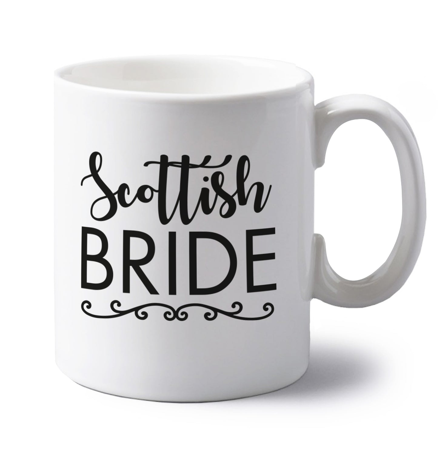 Scottish Bride left handed white ceramic mug