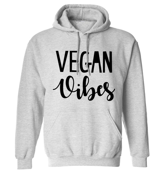 Vegan Vibes adults unisex grey hoodie 2XL