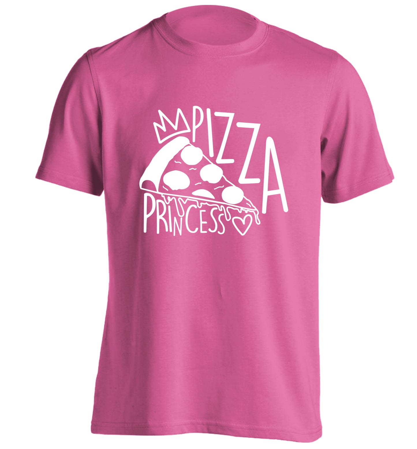 Pizza Princess adults unisex pink Tshirt 2XL
