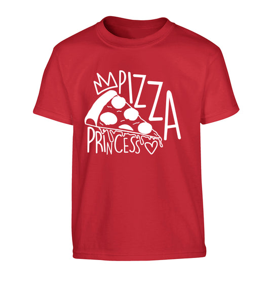 Pizza Princess Children's red Tshirt 12-13 Years