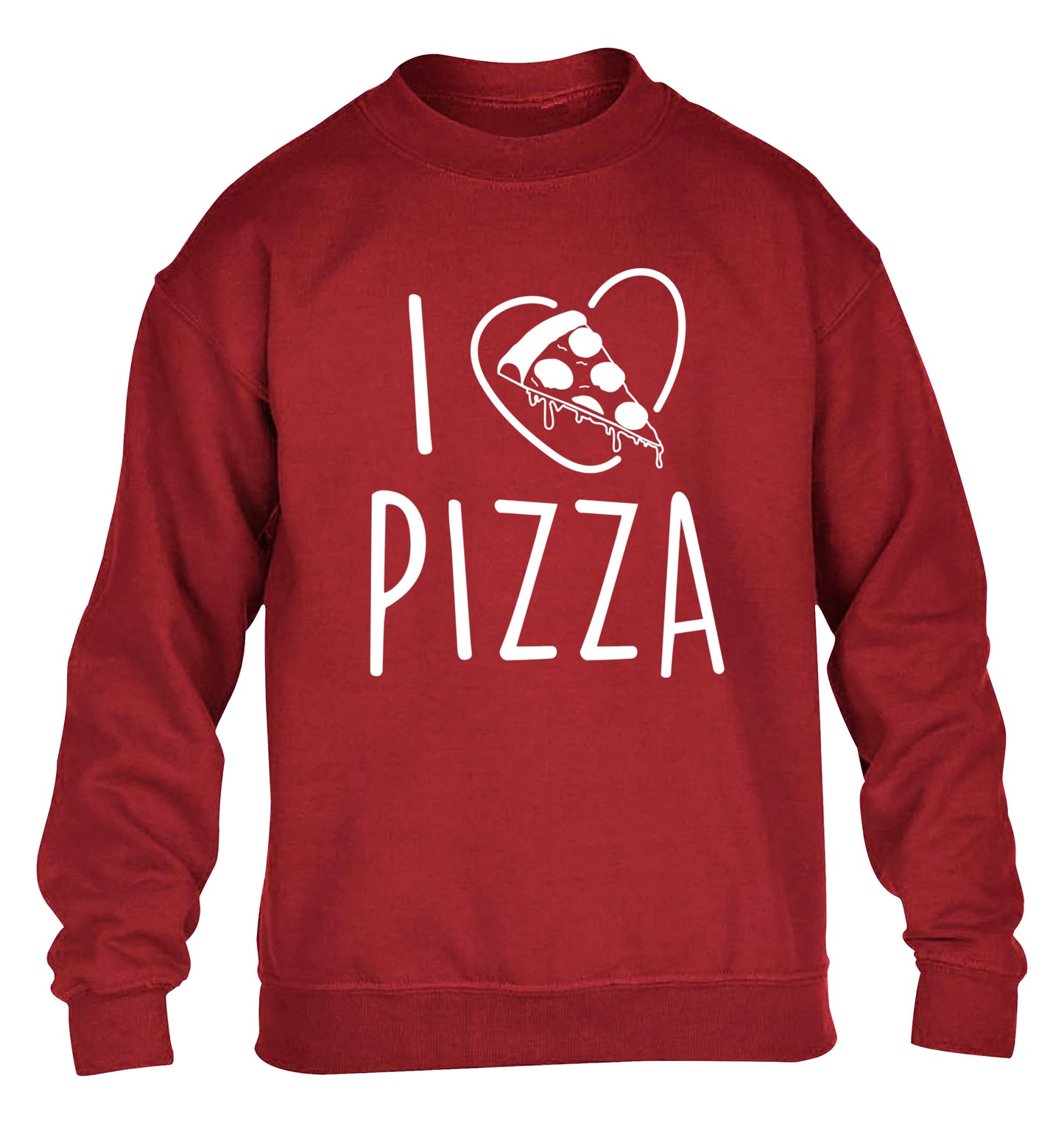 I Love Pizza children's grey sweater 12-13 Years