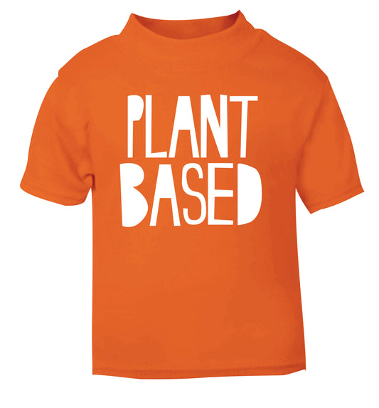 Plant Based orange Baby Toddler Tshirt 2 Years